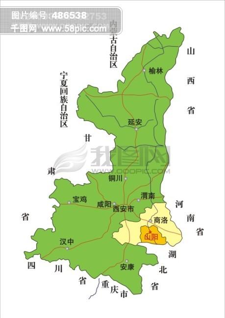 当前位置:首页最新素材矢量图其他矢量图陕西省矢量地图陕西省