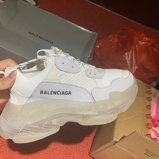 balenciaga巴黎世家纯白透明气垫老爹鞋