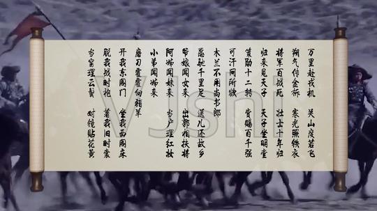 木兰辞朗诵花木兰高清输出_1920x1080_高清视频素材