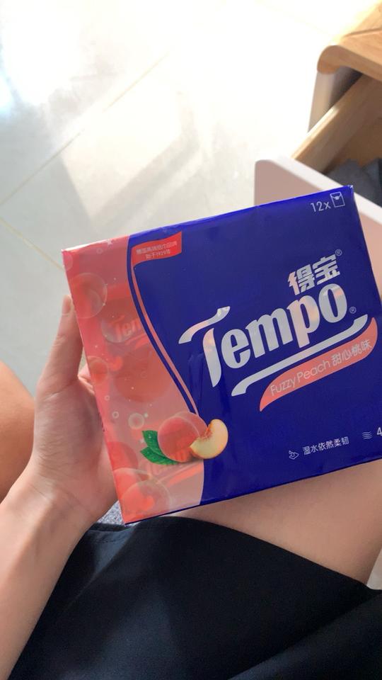 tempo/得宝手帕纸迷你4层*12包(甜心桃味)纸手帕餐巾纸小包纸巾高清大图|实物图