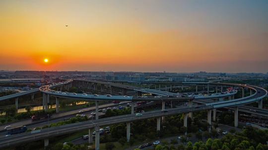 城市高架桥产交桥城市交通_1920x1080_高清视频素材