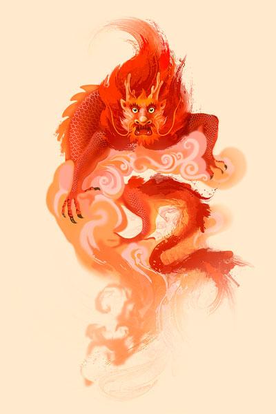 中国龙插画_图片大全—全景创意图库（quanjing.com）中国领先的正版图片视频素材网站