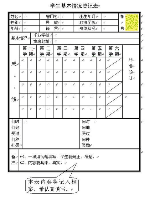 Word表格的制作