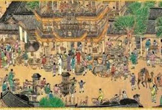 古画动漫:清院本清明上河图(全)