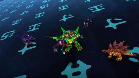 斗龙战士:天画别乱跑,灭世屠龙利用原始龙的影子攻击雷加和卡森