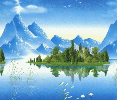 壁纸风景山水桌面400_345gif动态图动图