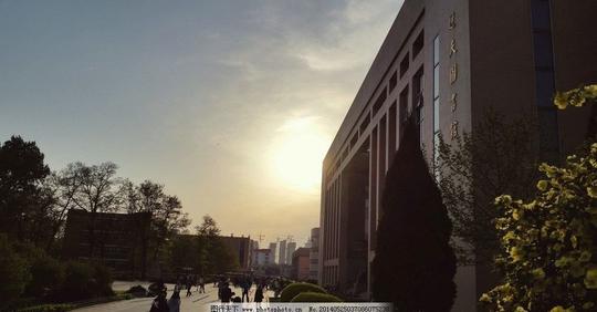 校园光夕阳建筑落日光影校园生活素材摄影
