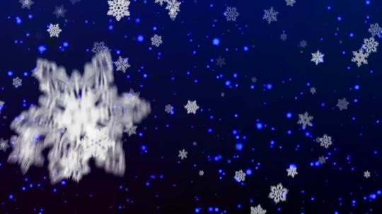 蓝色天空星星明星雪雪花飘落_1920x1080_高清视频素材