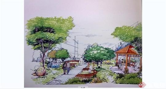 风景园林手绘素材合集jpg图片