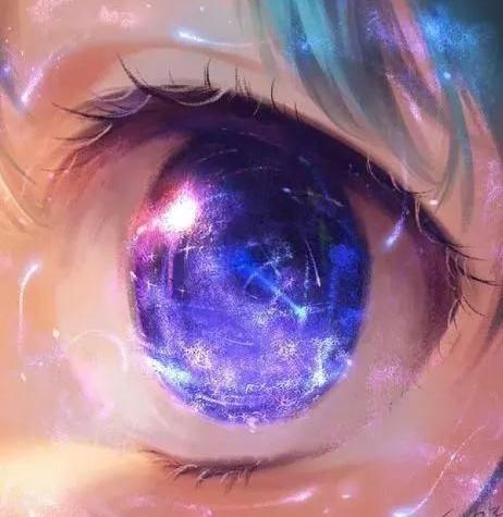 十二星座专属的二次元星空眼,摩羯座梦幻紫,狮子座是恶魔之眼!