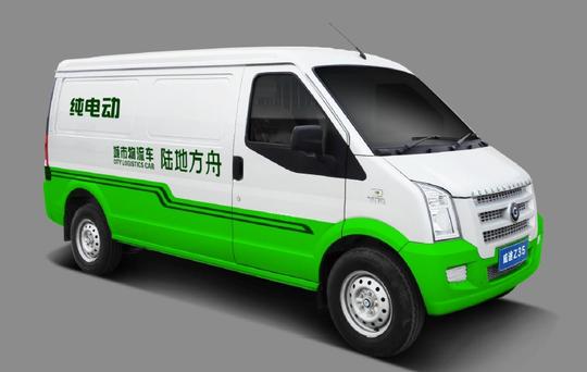汽车正文绿色物流时代城市配送专属威途z35纯电动厢式运输车,专