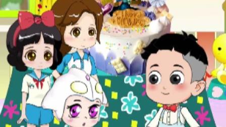 大头过生日，白雪贝儿和小奥特曼都来祝福你