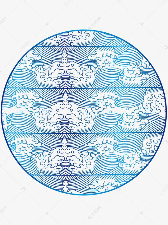 大海海浪浪底纹矢量素材图案