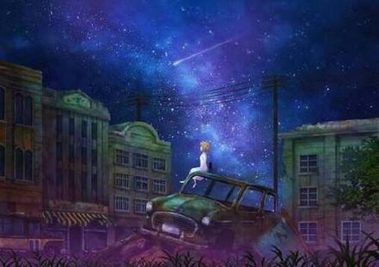 文艺清新伤感星空夜空深蓝壁纸头像