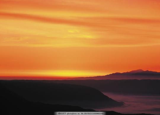 黄昏天空自然景观黄昏天空自然景观图片素材彩虹夕阳傍晚高山