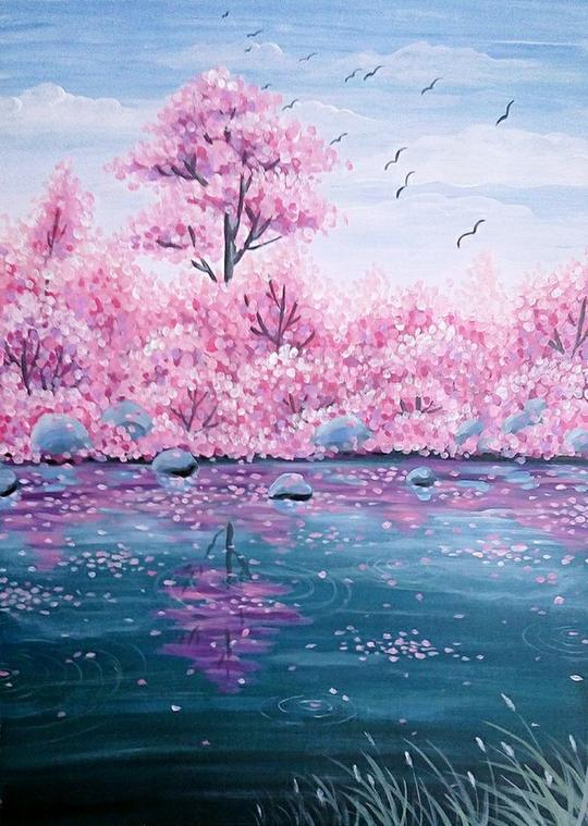 丙烯画-花瓣网|陪你做生活的设计师|参考素材.#水粉