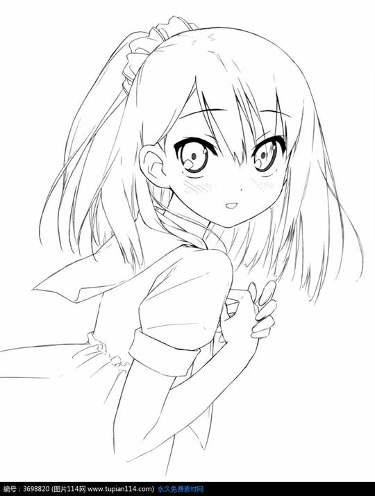 图片素材漫画插画卡通人物日漫少女人物设计