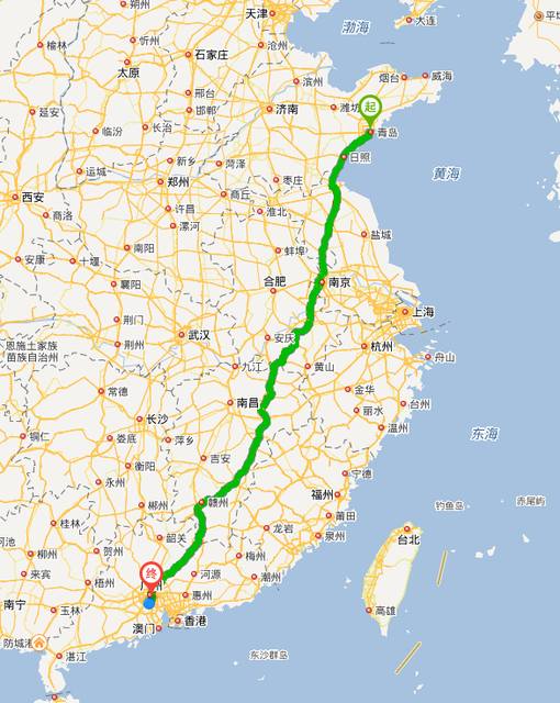青岛到广州有多远?