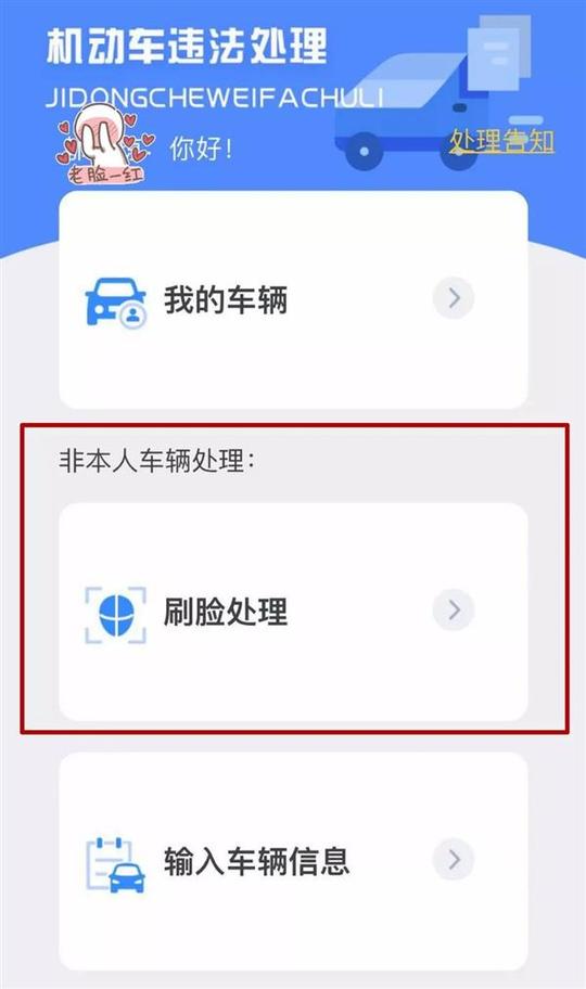 家人车辆的交通违法罚缴