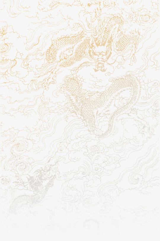 古风黄色龙图片素材