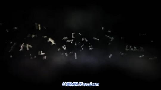 ae模板震撼史诗电影开场片头巨石粉碎合成logo标志展示ae素材