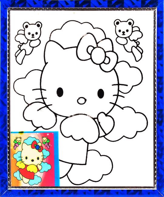 金粉画儿童闪光画带框创意diy手工制作艺术沙画颜料填色涂鸦玩具