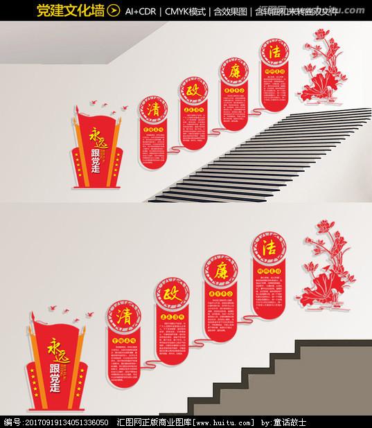 楼道党建文化墙