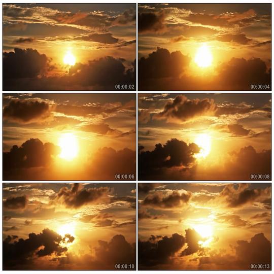 天空阳光云彩太阳日出日落浮云云彩飘过空镜头实拍视频素材