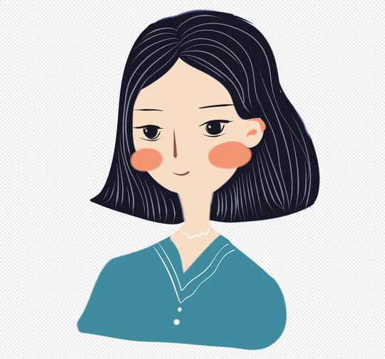 清新可爱卡通温柔少女人物图片下载
