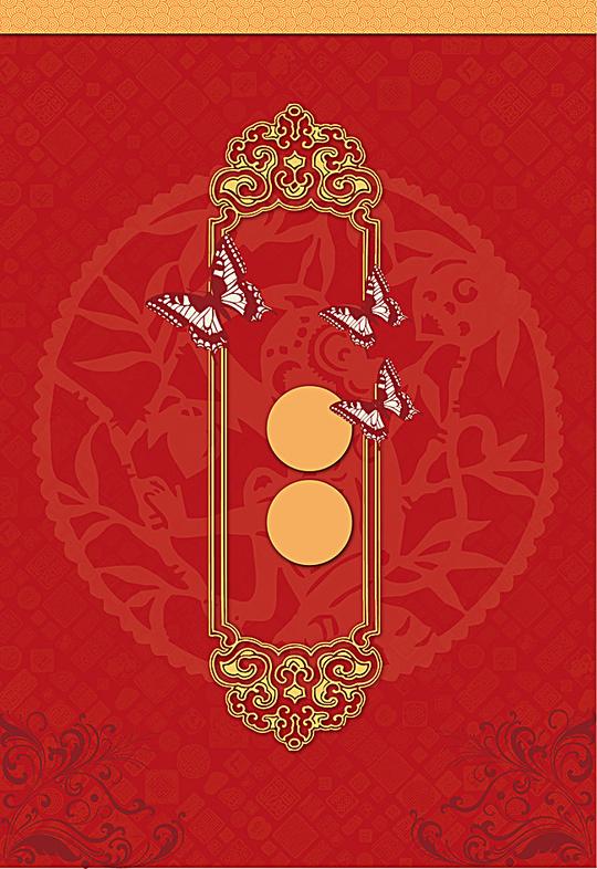 2017鸡年年会红色喜庆背景素材