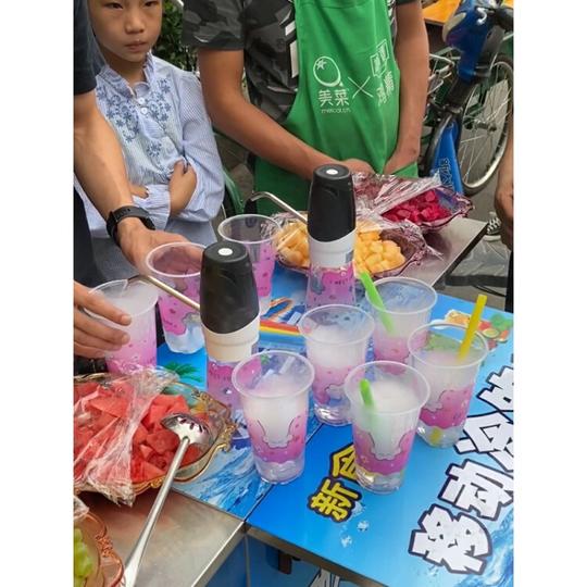 移动冷饮机网红移动冷饮车冒烟果汁奶茶地摊摆摊车商用果茶饮品设备蓝色