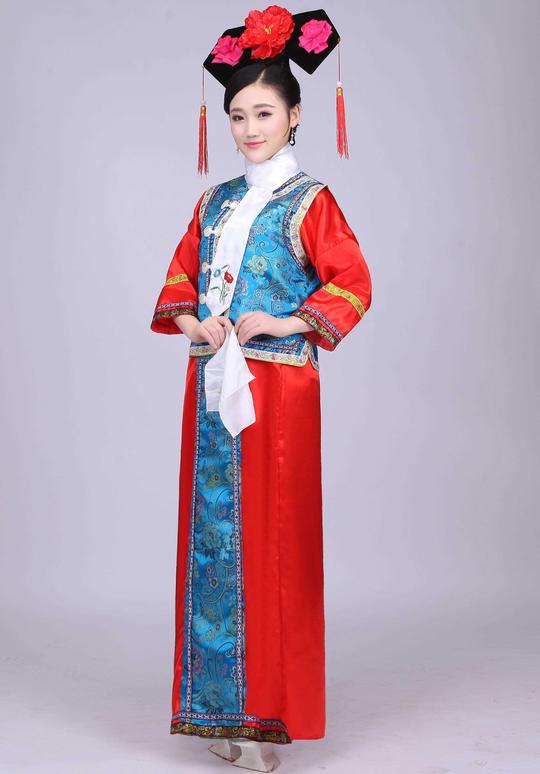 清朝还珠格格古装服装女古代衣服满族贵妃格格装改良宫廷演出服