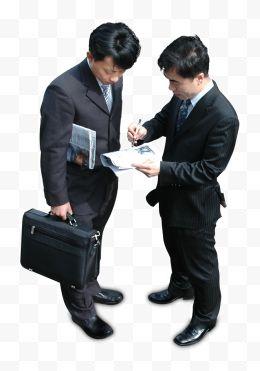 商务双人场景人物商务团队合作商务洽谈白领丽人