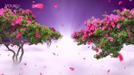 唯美树林花朵花瓣云海led动态背景-美丽风景视频素材_美丽风景视频背景_美丽风景视频