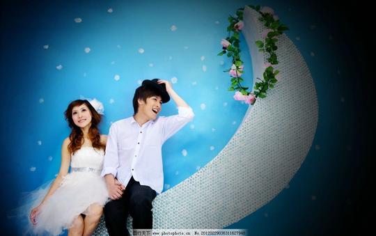 婚纱照婚纱版照素材婚纱照模版婚纱照样版月光恋人主题系列