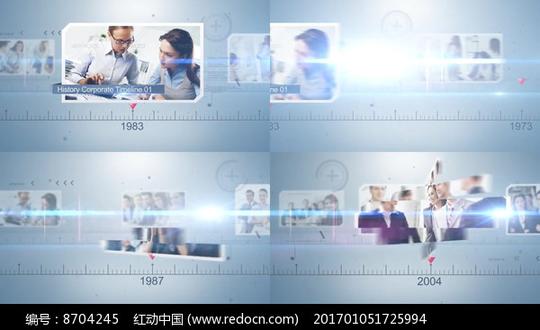 企业模板历程时间线开幕时间轴视频aep素材下载(编号)
