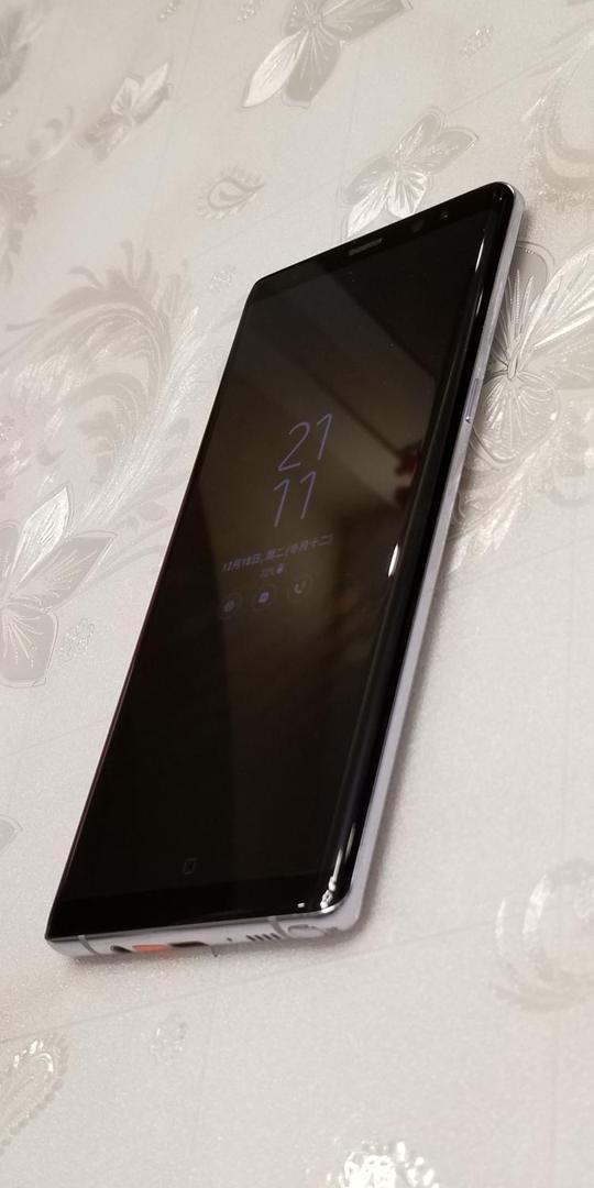 紫色64g6gb三星galaxynote8,烟灰色,完美,原装双面曲屏手机