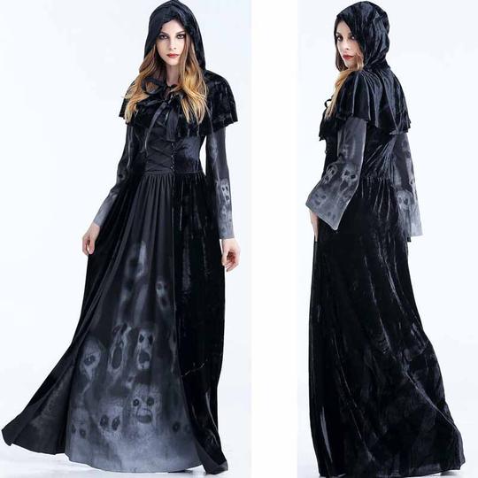 万圣节cosplay女装黑色恶魔服装圣诞装女巫装吸血变装制服派对