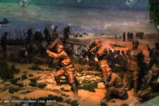 《抗战题材素材》红色历史抗战场景