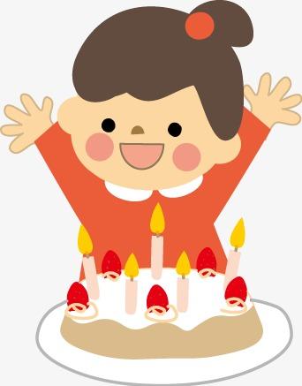 女孩生日蛋糕女孩小女孩过生日此素材是90设计网官方