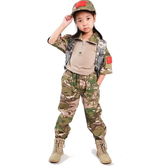 儿童户外真人cs迷彩蛙服套装演出服生日礼物夏季新款迷彩套装