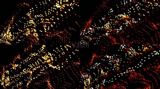神秘梦幻彩色光线光点粒子流动光斑炫酷舞台