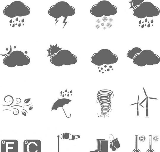 天气图标矢量素材天气图标模板下载天气图标天气天气预报太阳云