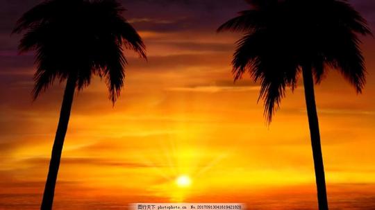 夕阳美景高清实拍视频素材