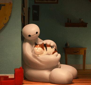 大白是个无比可爱的白胖子,"无威胁可拥抱"的设计,让人忍不住想依靠.