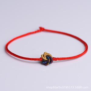 手工编织曼陀罗手链女本命年民族风八方结情侣手串冷门地摊货源