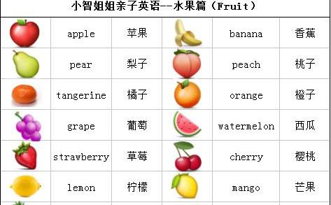 水果单词短语,关于水果的英语单词?