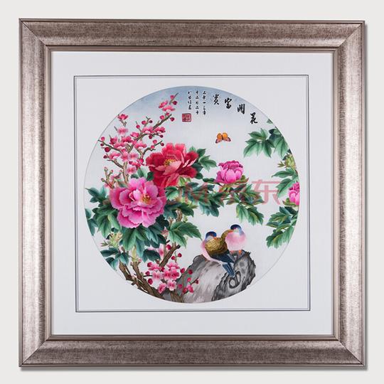李腾腾苏绣真丝精品挂画《花开富贵》【寻艺·集】