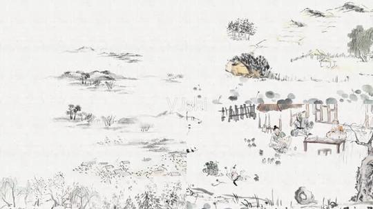 水墨二维动画《清平乐》_1280x720_高清视频素材下载