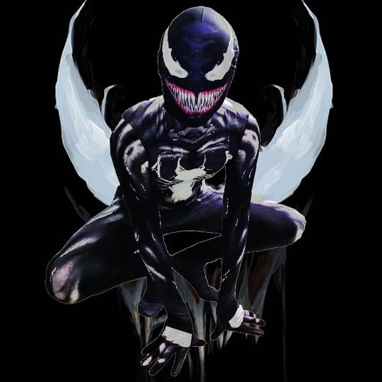 抖音同款venom毒液cos衣服装成人儿童黑色蜘蛛侠紧身衣漫威共生体110cm码(黑)